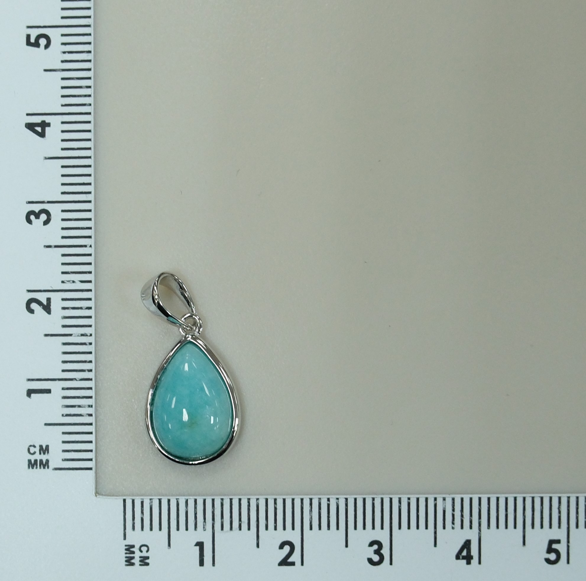 Серебряная подвеска с амазонитом